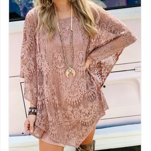 Pink lace shirt